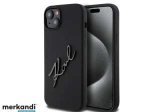 Karl Lagerfeld iPhone 15 Plus & iPhone 14 Plus Hülle für die Rückseite - Karl-Schriftzug - Schwarz J-TOO