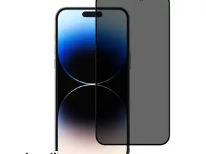 škatla po 10 - iPhone 14 Pro Max Privacy Tempered Glass Screenprotector - črna J-TOO