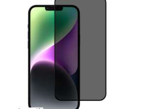 škatla 10 - iPhone 14 Plus zasebnost Kaljeno steklo Screenprotector - črna J-TOO