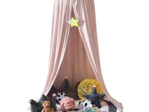 Canopy curtain teepee tent hanging light pink