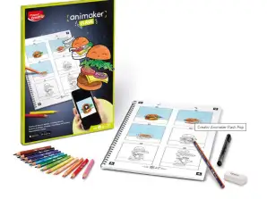A creative art kit for creating animations of drawing frames of Animaker Flash Pop Maped films