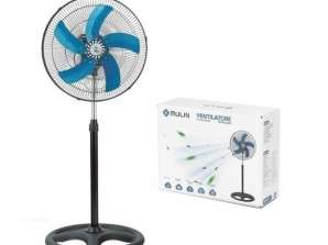 STAND FAN 65W 18 Inch Metal Grill Stand Fan with 5 Aluminum Power Blades and 3 Speed Settings