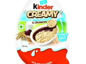 Kinder Creamy Milky & Crunchy 19g - опаковки на едро за продажба на дребно, с произход от Азия