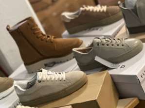 chaussures de marque européenne, mélange de différents modèles et tailles pour femmes et hommes, palette de stock