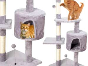 Когтеточка для кошек Кровать Будка Дом Высокий столб 112см