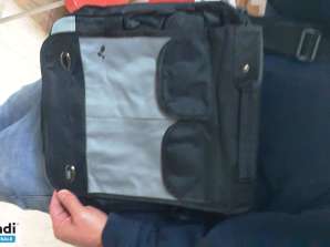 Комплект компютърни чанти с презрамка, черен цвят, мулти джобове