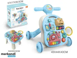 Hellblauer Lauflernwagen 3 in 1 Kinder- und Babyartikel in verschiedenen Farben und Designs