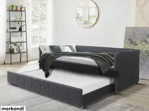 HappyHome Funkční postel 2 v 1 s úložným prostorem přistýlka 90x200 cm