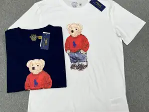 T-shirt Ralph Lauren Bear para homens e mulheres, sortidos, tamanhos: XS - S - M