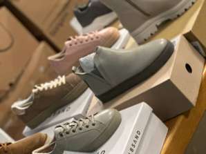 6,50 € por par, caja mixta, combinación de zapatos de marcas europeas, combinación de diferentes modelos y tallas para mujeres y hombres, paleta restante en stock, productos A