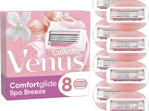 Gillette Venus ComfortGlide Spa Breeze Razor Blades Women, Pack of 8