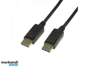 Logilink DisplayPort 1.2 anslutningskabel, 4K2K / 60Hz, 10m (CV0077)