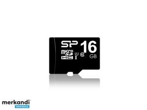 Silicon Power Micro SD-kaart 16GB SDHC klasse 10 met advertentie. Ret. SP016GBSTH010V10SP