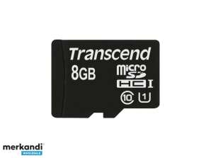 Transcend MicroSD / SDHC карта 8 ГБ UHS1 с адаптером TS8GUSDU1