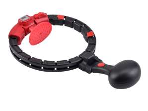 Hula hoop ajustable con bolsillo (rojo-negro)