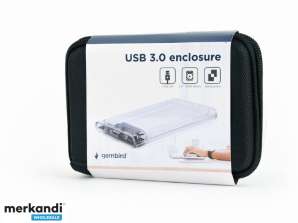 Gembird USB 3.0 2.5 korpuss 9,5 mm diskdziņiem caurspīdīgs EE2-U3S9-6