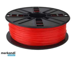 Gembird tisková struna (filament) PLA fluorescenční červená 1.75 mm 1 kg 3DP-PLA1.75-01-FR