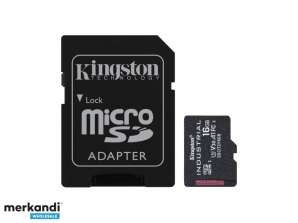 Kingston 16GB industriële microSDHC C10 A1 pSLC-kaart+ SD-adapter SDCIT2/16GB