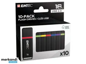 USB флеш-накопичувач 16GB EMTEC K100 (Mini Box 10-Pack)