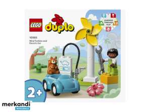 LEGO Duplo vēja turbīna un elektriskā automašīna 10985