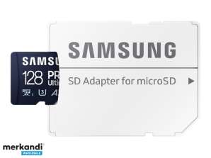 Tarjeta micro SDXC Samsung PRO Ultimate de 128 GB con adaptador SD MB MY128SA/WW