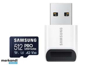 Samsung Pro Ultimate Micro SDXC κάρτα με συσκευή ανάγνωσης καρτών 512GB MB MY512SB/WW