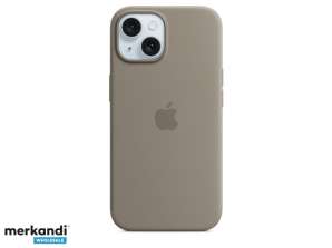 Custodia in silicone per Apple iPhone 15 con MT0Q3ZM/a MagSafe Clay