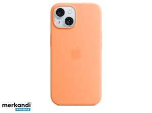 Coque en silicone Apple iPhone 15 avec MagSafe Orange Sorbet MT0W3ZM/A