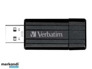 USB-накопитель 64 ГБ Verbatim PinStripe Schwarz/Black Blister 49065