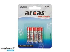 Batéria Arcas Alkaline Micro AAA 4 ks.