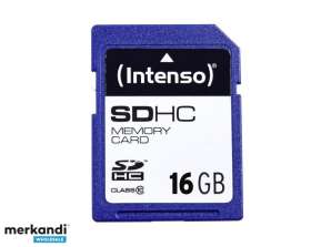 Блистерная карта памяти SDHC Intenso CL10 емкостью 16 ГБ