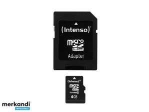 MicroSDHC 4GB Intenso-adapter CL10 Blister