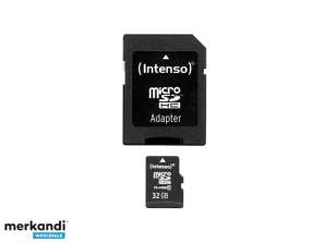 MicroSDHC 32GB Intenso adaptér CL10 blister