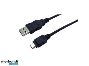 LogiLink USB 2.0 Förlängning A till Mini 5-stift 1 8m Svart CU0014