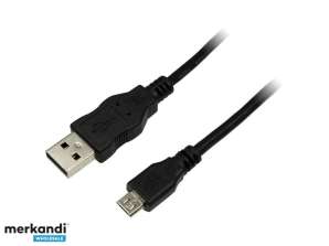 LogiLink USB 2.0 kaabel tüüp A kuni tüüp Micro B 3m must CU0059