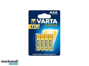 Batterij Varta Superlife R03 Micro AAA 4 stuks.