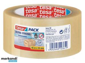 Tesa tape ultrasterk PVC 50mm / 66 meter (57176 transparant)