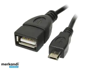 Reekin OTG Adaptateur Micro USB B/M vers USB A/F Câble 0 20m