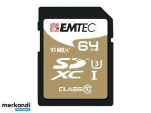 Emtec SDXC 64 Go SpeedIN PRO CL10 95 Mo/s FullHD 4K UltraHD