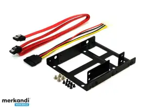 Dual HDD SSD Metal Mounting Frame on 3 5 Bay for 2x2 5 with Cable