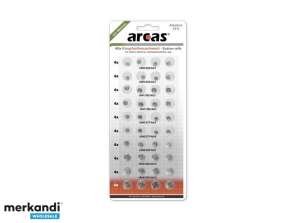 Batéria Sada gombíkových článkov Arcas AG3 AG13 0 Ortuť/Hg 40 ks