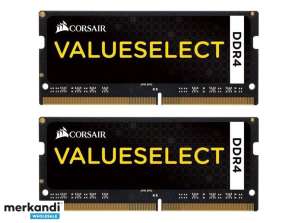 Atmiņas Corsair vērtībaAtlasiet SO DDR4 2133MHz 16GB 2x 8GB CMSO16GX4M2A2133C15