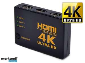 Přepínač HDMI 4K Ultra HD se 3 porty