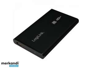 Logilink Hard Drive Enclosure 2 5 inch S ATA USB 2.0 Alu Black UA0041B