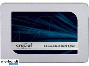 SSD 250GB Crucial 2 5 6.3cm MX500 SATAIII 3D 7mm mažmeninės prekybos CT250MX500SSD1