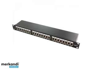Logilink Patch Panel 19 Recessed Cat.6A STP 24 Ports black NP0061