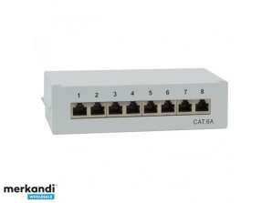 Logilink Patch Panel Table/Wall Cat.6A STP 8 Ports Grey NP0018