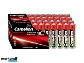 Batterie Camelion Alkalin LR03 Mikro AAA (40'lık Değer Paketi)