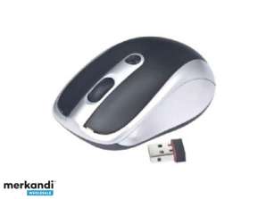 Gembird Mouse RF vezeték nélküli optikai 1600 DPI fekete ezüst MUSW-002