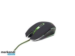 Gembird Mouse USB 2400 DPI Ambidextrous Crno zelena MUSG-001-G